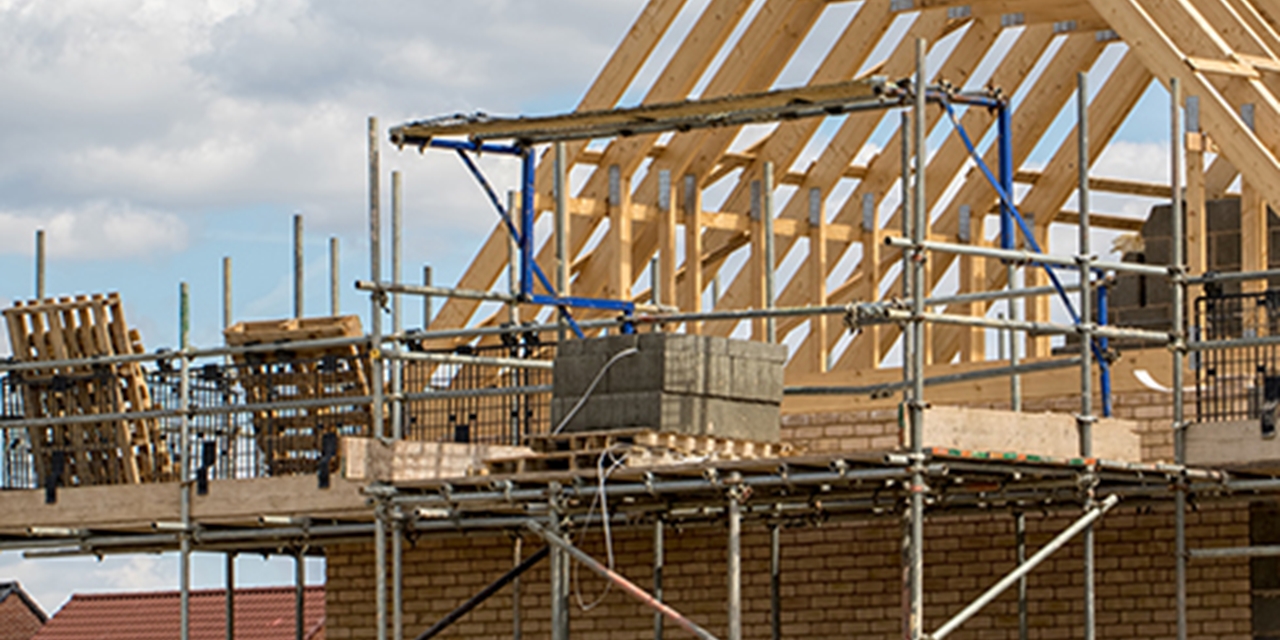 Homes under construction